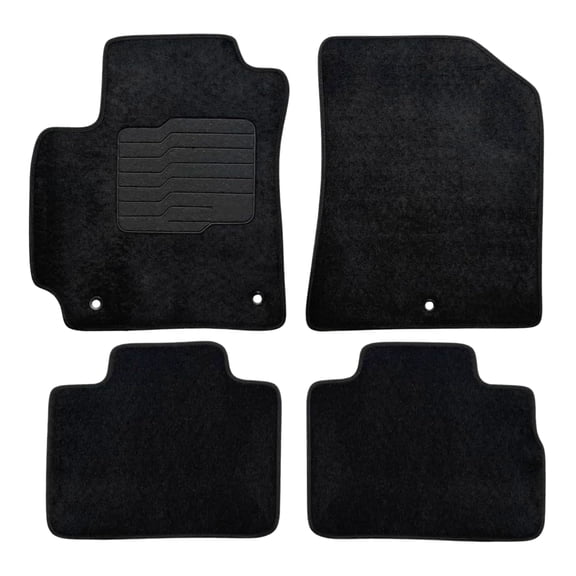 Carpet Floor Mats Custom Fit for 2020 to 2025 Kia Soul with Non-Slip Heel Pad and Safety Hooks, Front and Rear