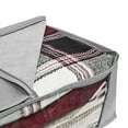 thumbnail image 3 of Foldable Large Capacity Clothes Storage Bag Closet Organizer for Comforters Blankets Quilts Bedding Gray, 3 of 7