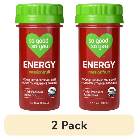 (2 pack) So Good So You Energy Passionfruit Shot