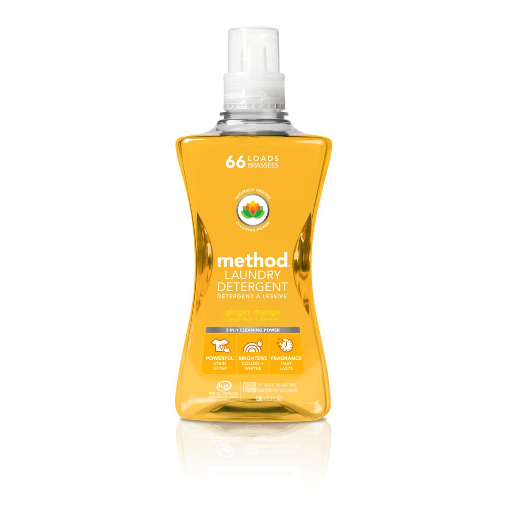 Method Laundry Detergent, Ginger Mango, 53.5 Ounces, 66 Loads Walmart