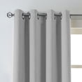 thumbnail image 3 of Eclipse Hadley 100% Blackout Curtain Panel, Linen Blend Grommet Window Curtain, 1 Panel, 50 In Wide x 84 In Long, White, 3 of 9