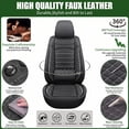 thumbnail image 6 of Full Set for Nissan Pathfinder Car Seat Covers 2011-2026,Waterproof Nappa Leather Car Seat Protector,Anti-Slip and Comfortable Car Seat Cover&Accessories(5 Seats/Black&White), 6 of 7