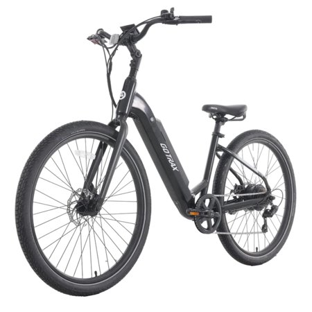 GOTRAX CTI 27.5" Adult Electric Bike, 350W/36V up 20mph Commuter Ebike for Adults, Black, Step Thru