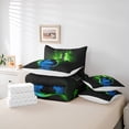 thumbnail image 6 of Homewish Music Instrument Pattern 7pcs Bedding Comforter Set,Electric Guitar Queen Bedding Sets,Green Blue Black Queen Sheet Sets For Teens,Luxury Bedroom Decor, 6 of 8