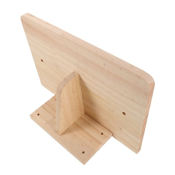 HOOWIFFY Beige Rectangular Unfinished Wood Base for Outdoor Mailbox Birdhouse Library Box Support