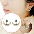 thumbnail image 1 of Up to 65% Off Exaggerated Personality Diamond Moon Star Stud Earrings Necklace Rings Earring Jewelry on Clearance, 1 of 2