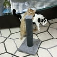 Cat Craft 20" Carpet Scratching Post (Grey Base & PomPom Charcoal