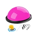 thumbnail image 3 of Pelota de equilibrio con bandas de resistencia y bomba. Pelota de entrenamiento de equilibrio hemisférica. Rosa roja, 3 of 8