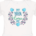 thumbnail image 4 of Inktastic My Yaya Loves Me with Hearts and Flowers Boys or Girls Long Sleeve Baby Bodysuit, 4 of 5