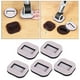 thumbnail image 4 of de 5 Copas para muebles Copas con ruedas Posavasos Topes para ruedas para muebles Antideslizantes Fieltro Blanco Negro, 4 of 9
