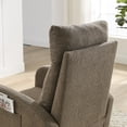 thumbnail image 3 of HUJHKIO Accent Rocking Chair with High Backrest, Side Pockets, Living Room Lounge Armchair, Nursery Glider, Supports 300 lbs, Coffee, 3 of 9