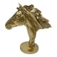 thumbnail image 4 of Estatua de cabeza de caballo, figura artística, regalo, obra de arte decorativa creativa, escultura animal Oro 218x95x22cm, 4 of 8