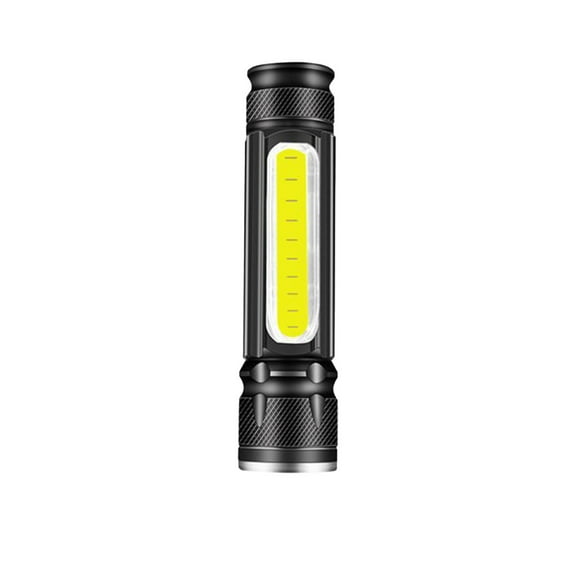 Hxlamzoo Adjustable Focus LED Flashlight - 500 Lumens High Brightness, Rechargeable, Waterproof with Side Light for Hiking, Camping, Car Emergency & Outdoor Activities