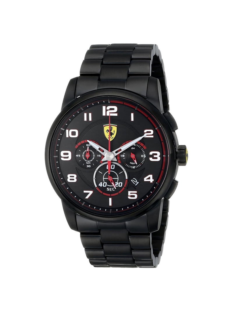 Ferrari Men's 0830054 Heritage Analog Display Quartz Black Watch