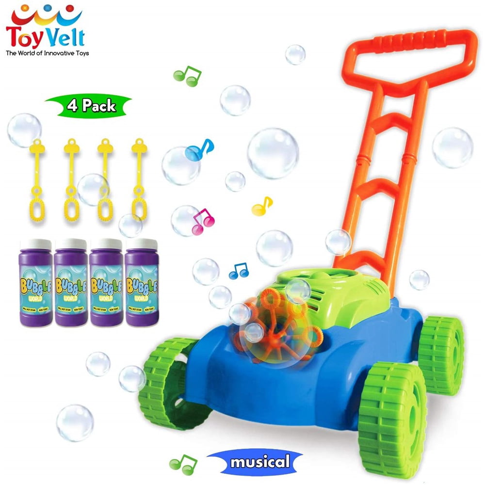 ToyVelt Bubble Lawn Mower for Kids - Automatic Bubble Machine with ...