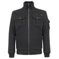 thumbnail image 2 of Ma Croix Mens Winter Military Commander Bomber Jacket with Two Front Pockets, 2 of 8