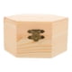 thumbnail image 1 of Caja de madera sin pintar, joyero, manualidades, recuerdos, proyectos de bricolaje, caja hexagonal de madera con tapa para pequeños tesoros y baratijas., 1 of 7