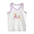 thumbnail image 2 of Spazoro Little and Big Girls Tank Tops Undershirts, Breathable 100%Cotton Summer Cute Print Sleeveless Camisole for Kids Girls Boys White Size 7 T, 2 of 3
