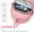 thumbnail image 4 of Mochila deportiva impermeable Coofay con compartimento para zapatos, 20 litros, rosa, 4 of 8