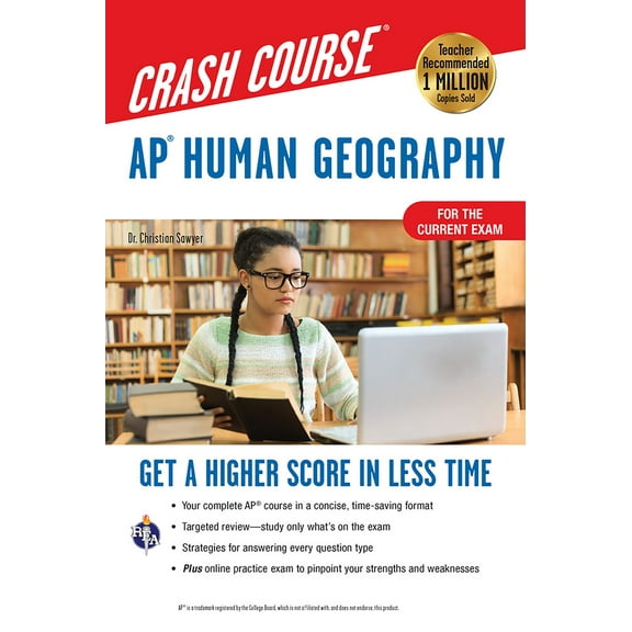 Pre-Owned Ap(r) Human Geography Crash Course, Book   Online: Get a Higher Score in Less Time (Paperback) 0738612553 9780738612553