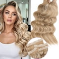 Benehair 24 Inch Wavy Synthetic Clip in Hair Extensions 4PCS 240g Thick ...