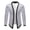 Silver, variant on IROINNID Men's Long Sleeve Open Front Mid-Length Jacket Solid Color Leisure Sequin Dance Dress Cardigan Jacket