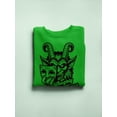 thumbnail image 3 of Be Naughty Krampus Dark Christmas Men's Sweatshirt, 3 of 4