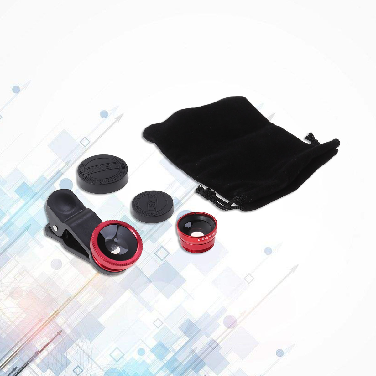 Piano Teaching Fisheye Lens - Clip-On Wide Angle Lens For Online Music Classes, Optical Glass, Aluminum Alloy
