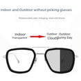 thumbnail image 2 of Gafas de sol con montura grande, de doble haz y sencillas, con tendencia de moda para hombre, que cambian de color, 2 of 2