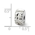 thumbnail image 2 of Sterling Silver Reflections Hinged Hearts Clip Bead Charm - Measures 11.82x5.45mm Wide, 2 of 2
