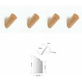 thumbnail image 4 of 5 ganchos de madera natural para abrigos, ropa, sombreros, llaves, vestidos, bufandas, perchas para baño, dormitorio, cocina, armario, decoración artística minimalista, haya, 30 x 60, 4 of 5
