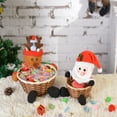 thumbnail image 3 of Christmas Basket Candy Basket Bamboo Storage Basket Winter Holiday Christmas Fireplace Shelf Tabletop Ornaments Child Xmas Gifts Basket, 3 of 6