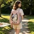 thumbnail image 5 of Cat Carrier Backpack, Expandable Bubble Pet Carrier for Cats and Small Dogs, Travel Backpack for Hiking, Walking & Outdoor Adventures (1PC, Brown - B), 5 of 7
