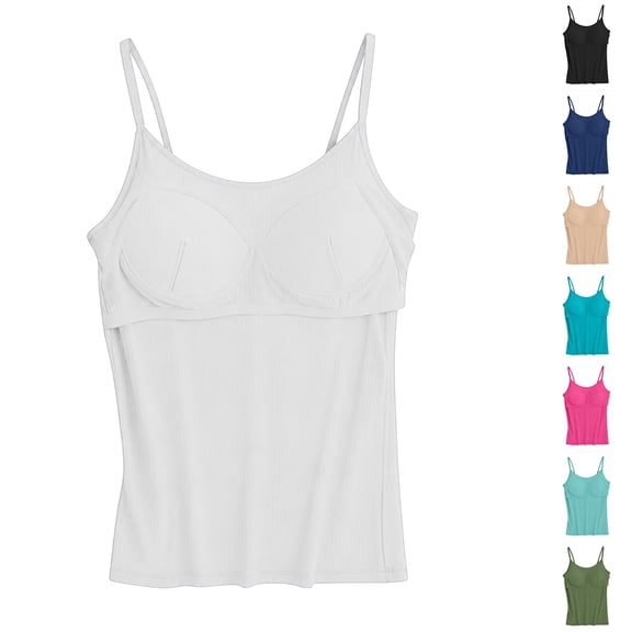 Black Women's Shelf Bra Camisole Tops Ribbed Polyester,Spandex Workout Tops Padded Yoga Shirts Gym Athletic Sleeveless Camisole Women's Tank Tops L
