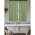thumbnail image 6 of Grass Green Bedroom Curtains 63 Inches length, Farmhouse Burlap Solid Green Color Modern Linen Texture Window Treatment Curtain Drapes, Rod Pocket Curtain Panels for Living Room, 42"x63", 2 Panels, 6 of 7