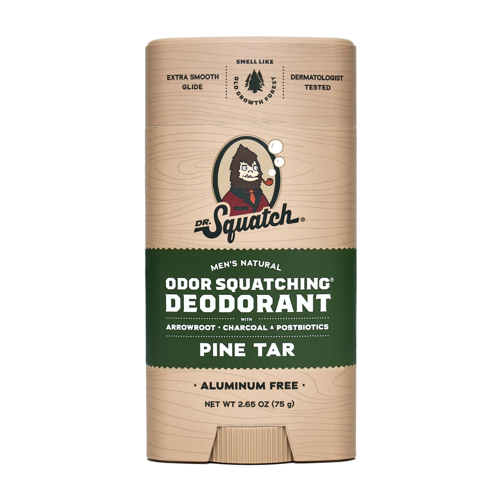 (2 pack) Dr. Squatch Mens Aluminum Free Deodorant, Natural Deodorant for Men, Pine Tar, 2.65 Oz