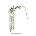 thumbnail image 2 of Campanillas artificiales | Guirnalda colgante de enredaderas de glicina falsas | Hilo de flores de seda Ratta | Blanco, Amarillo, Verde, Morado | 53 pulgadas | Plástico | Decoración de bodas | 1, 2 of 5