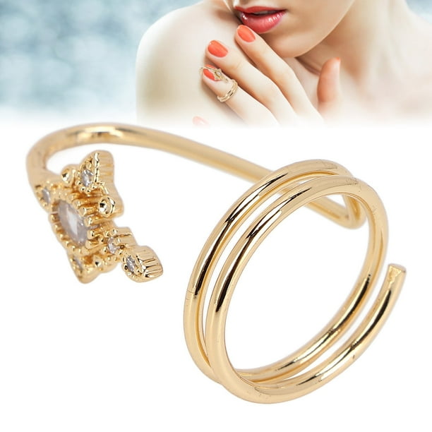 Anillo Para Uñas, Cobre Galvanizado, Moda, Seguro, Saludable, Ampliamente Utilizado, Anillos Para Puntas De Cubierta De Uñas, Mano De Obra Exquisita Para Mujeres Y Niñas Para La