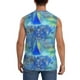 thumbnail image 4 of Fotbe Peacock Men's Camiseta sin Mangas Estampada para Hombres, Playera Casual para Gimnasio, Entrenamiento, Playa-Small, 4 of 7