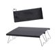 thumbnail image 2 of Mesa de campamento Mesa al aire libre Muebles de campamento estables plegables con bolsa de almacenamiento Aleación de aluminio portátil para patio, Negro, 2 of 8