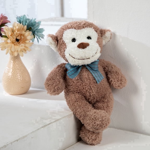 MorisMos 12.6in Monkey Stuffed Animal, Soft Stuffed Monkey with Bow Tie