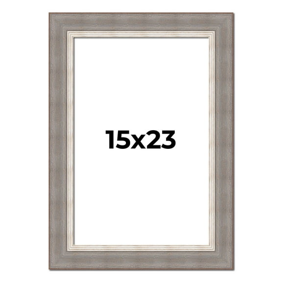 15x23 Frame Grey Real Wood Picture Frame Width 2.75 Inches | Interior Frame Depth 0.5 Inches |