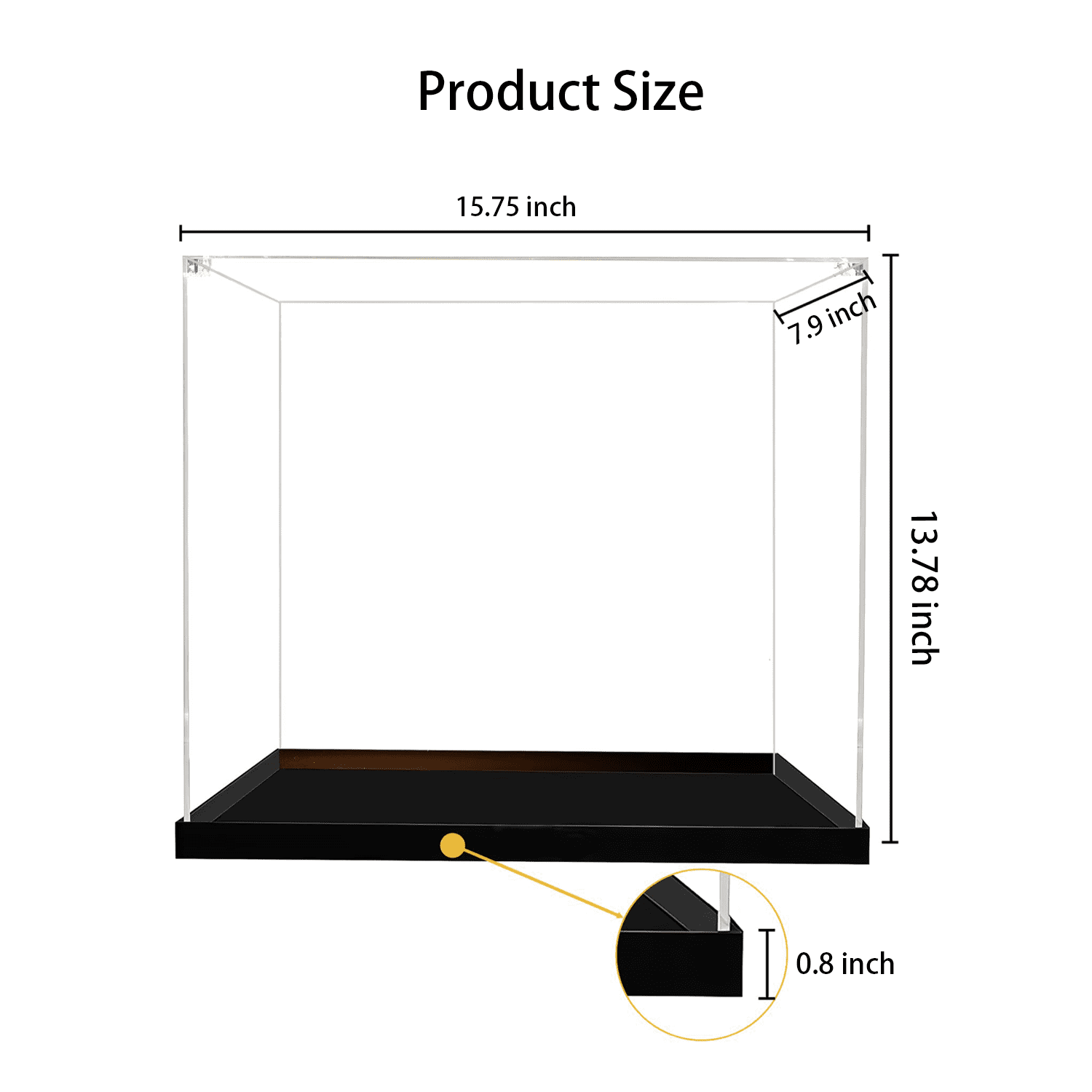 Acrylic Display Case for Lego 21333 Vincent Van Gogh - 3MM Thickened Collector's Clear Display Box - Dustproof, Sturdy.