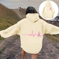 thumbnail image 2 of Bovemsi Sweatshirt for Women Breast Cancer Awareness Ribbon Hoodies Oversize Fleece Soft Long SLeeve Pullover Top Camo Hoodie, 2 of 5