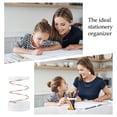 thumbnail image 6 of Retractable Pen Pencil Telescopic Holder Pencil Case Metal Wire Pencil Cup Holders Vertical Stand Up Pencil Case (Light Salmon), 6 of 7