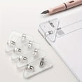 thumbnail image 3 of QJUHUNG 5pcs Transparent Triangle File Clips  Multi-Functional  Right Angle  Corner Clips for Books  Data Protection  Anti-Curling  Hand Ledger Holders - Made of High-Quality Plastic, 3 of 7