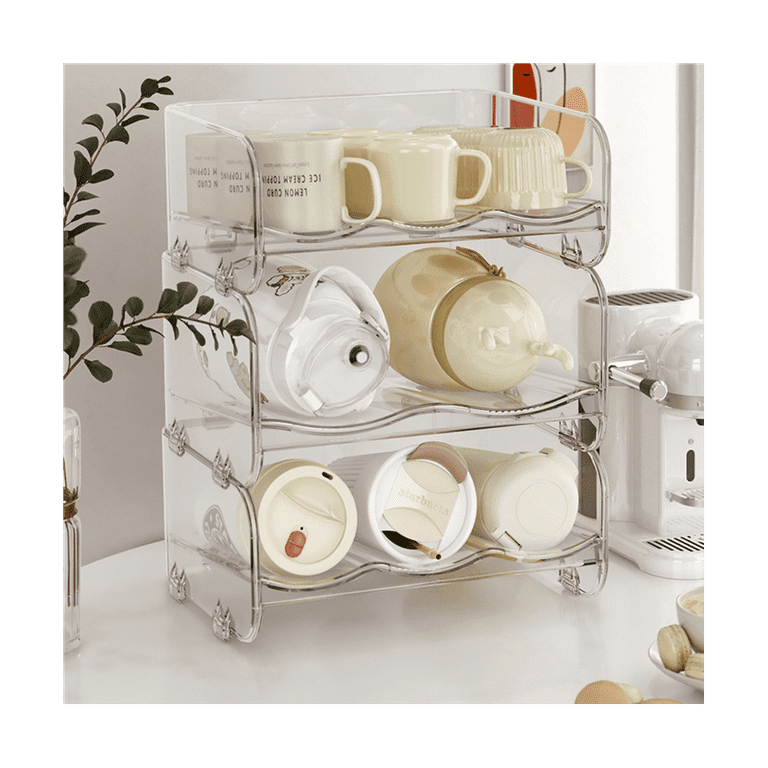 Great For Our Starbucks Cups !!! Bottle Cup Storage Multi-Layer Transp
