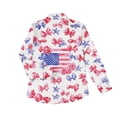 thumbnail image 5 of Womens Fourth of July Shirt Long Sleeve Button Down Tops 250th Anniversary USA Flag Shirt Dressy Work Blouse Independence Day Outfits, 5 of 5