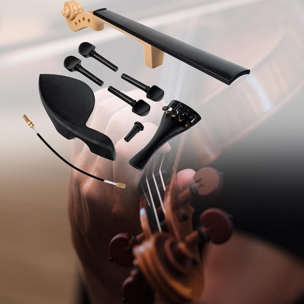 Kit de accesorios para violín, 4 clavijas de afinación, reposapiés, abrazadera para reposapiés, pasador final, accesorios para instrumentos musicales , 1 a 8