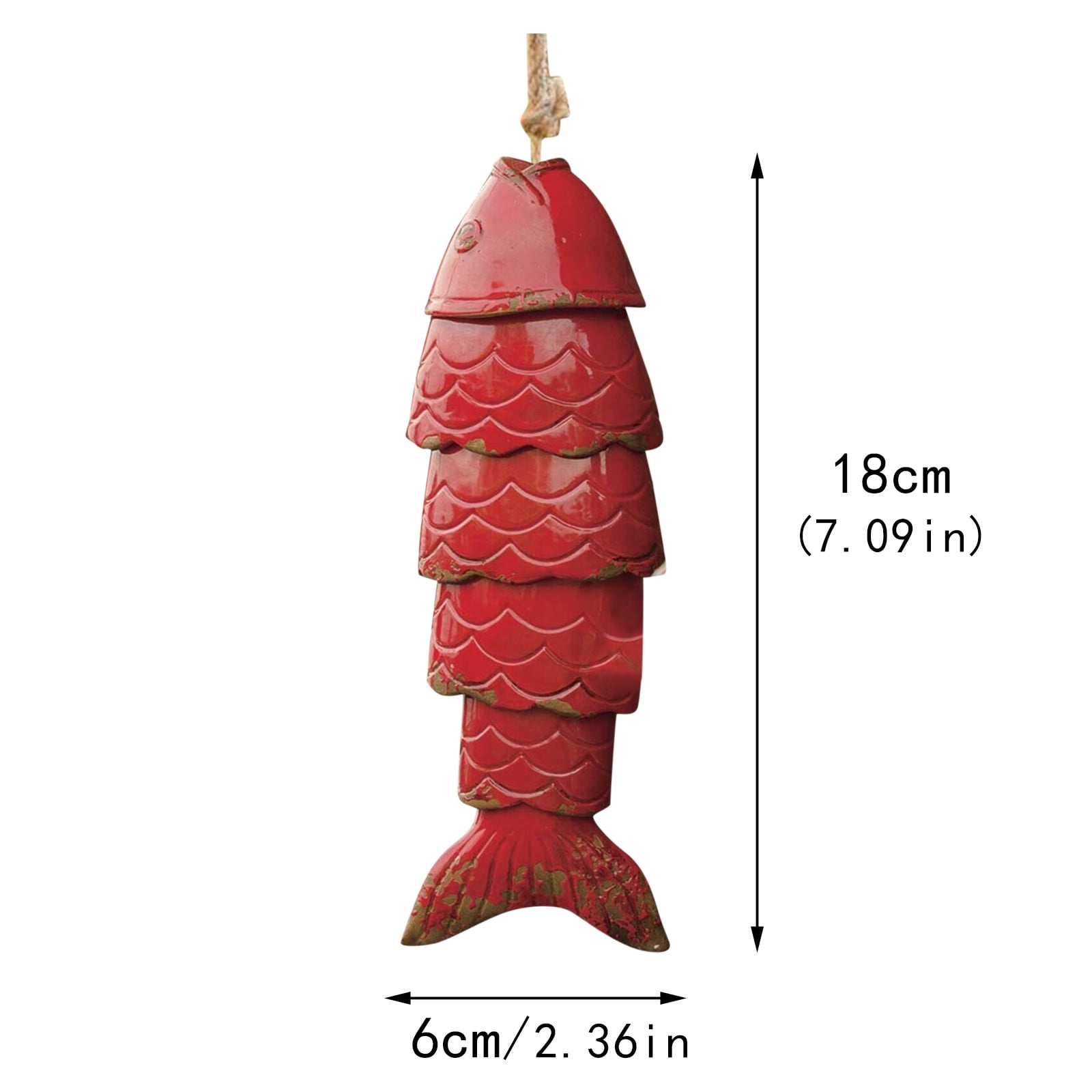 4 Decorazioni Da Parete In Metallo - Pesci Koi In Stile Giapponese - 30x16 Cm - Tandefio